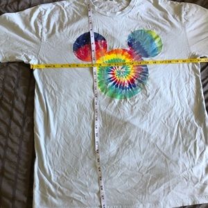 🏰🪄Disney Tie Dye Mickey Mouse Ears Lite Blue Size XL T-Shirt